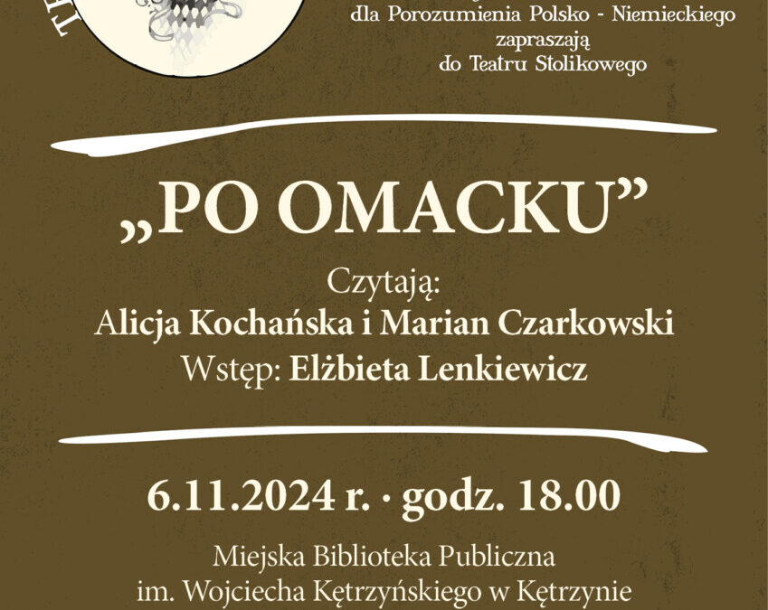 Teatr przy Stoliku – „Po omacku” Donalda Churchilla, 6 listopada (środa), godz. 18.00